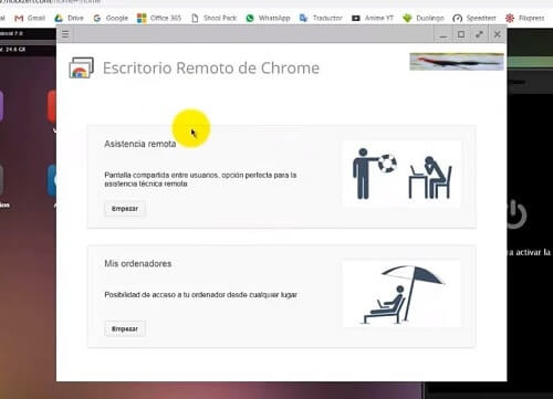 Escritorio Remoto de Chrome