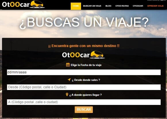 otoocar compartir un viaje coche