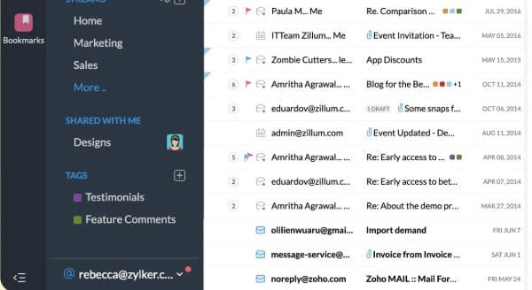 Zoho Mail parecido a Gmail