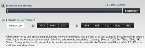 ClipConverter parecido a Flvto