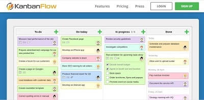 KanbanFlow similar a trello